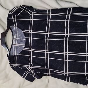 Blue & White Plaid Top